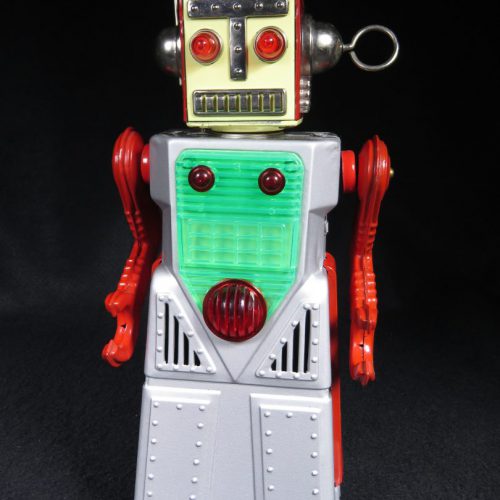 Antique Vintage Tin Lithograph Space Chief Robotman Robot Battery Operated Toy Japan