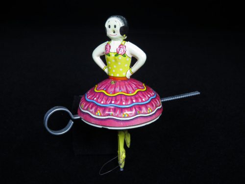 Vintage Antique Tin Lithograph Olive Oyl Dancer Wind-up Toy Linemar Japan