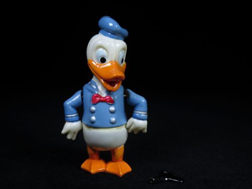 Vintage Antique Tin and Celluloid Donald Duck Wind-up Toy Occupied Japan Japanese